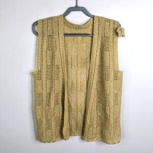 NWT Glad Boutique Western Boho Hippie Gypsy Handmade Festival Folk Wool Vest L